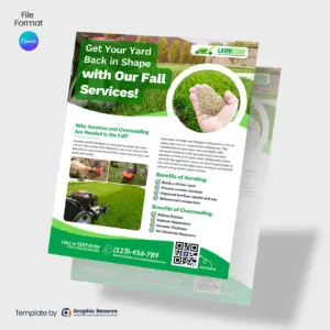 Lawn Planting Service Flyer Canva Template – Canva template