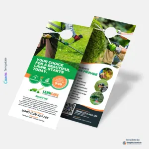 Lawn Service Door Hanger Design Canva