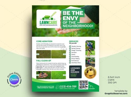 Lawn Service Flyer Canva Template