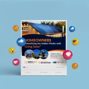 Solar Energy Social Media Marketing Poster Canva Template
