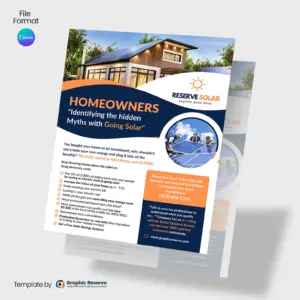 Solar Panel Flyers for Marketing & Advertising-Canva Editable