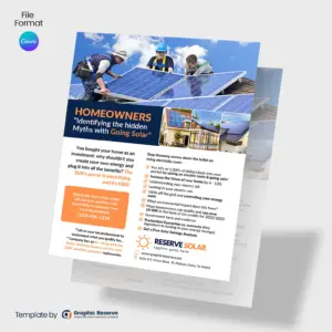 Solar Service Flyer Design Canva Template