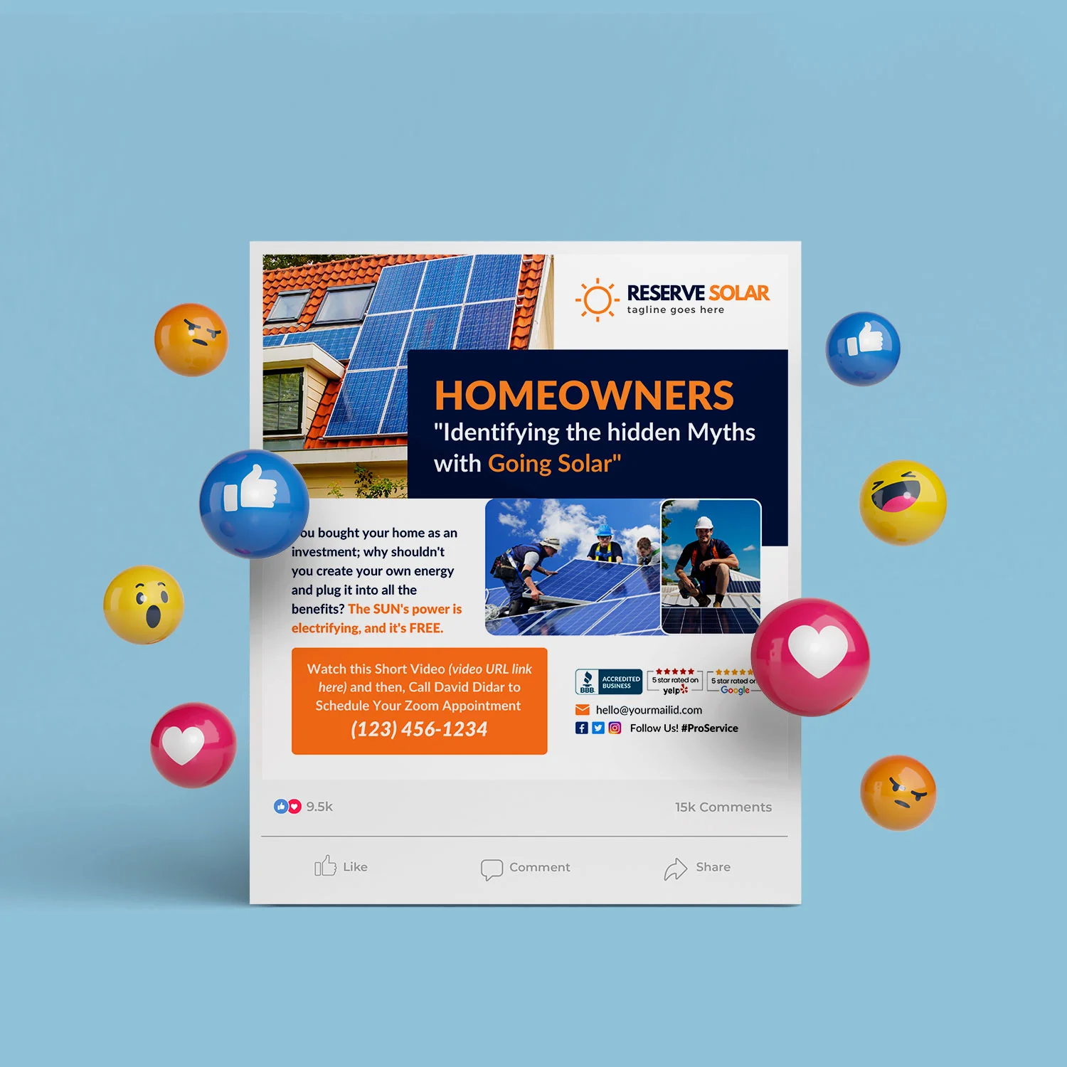 Solar Web Banner Design (Canva Template)