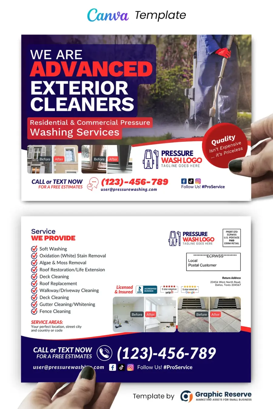 Advance Cleaning Service Canva EDDM Postcard
