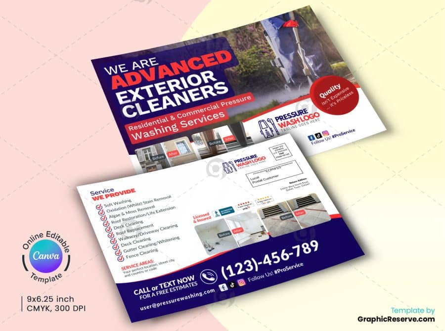 Advance Cleaning Service Canva EDDM Postcard B