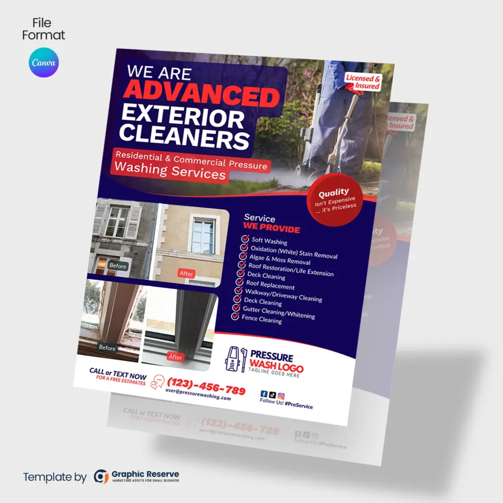 Advance Cleaning Service Canva Flyer – Canva template