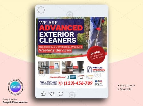 Advance Cleaning Service Canva Social Media Banner