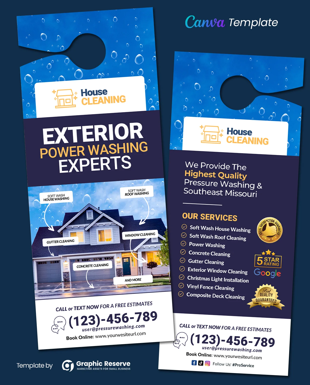Exterior Cleaning Canva Door Hanger