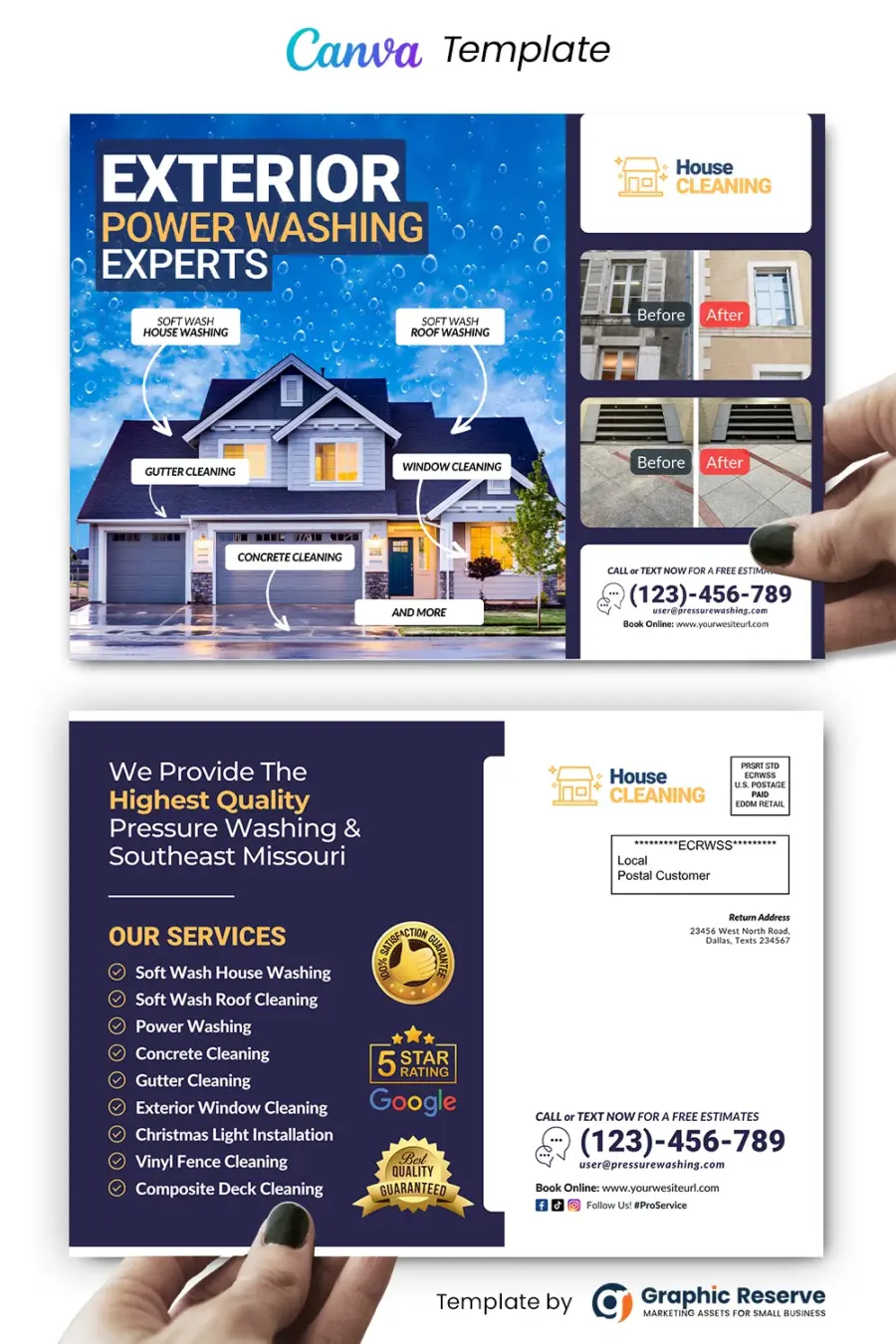 Exterior Cleaning Canva EDDM Mailer