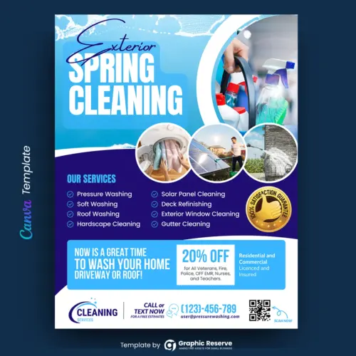 Exterior Cleaning Services Canva Flyer