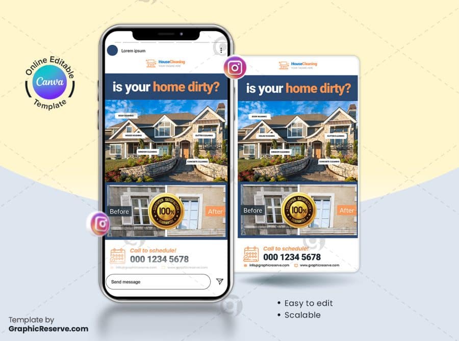 House Cleaning Service Canva Instagram Story v01