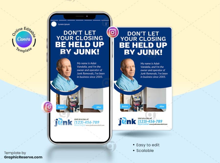 Junk Removal Canva Instagram Story Banner v05 1
