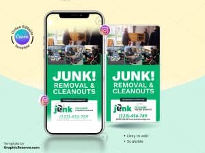 Junk Removal Canva Instagram Story Template – Canva template