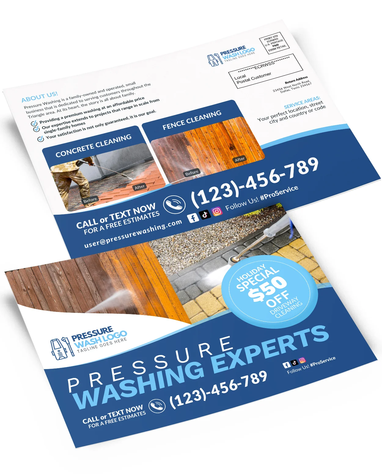 Pressure Washing Experts Canva EDDM Design