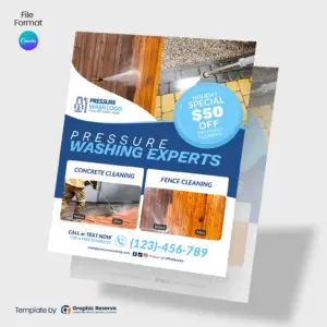 Pressure Washing Experts Canva Flyer Design