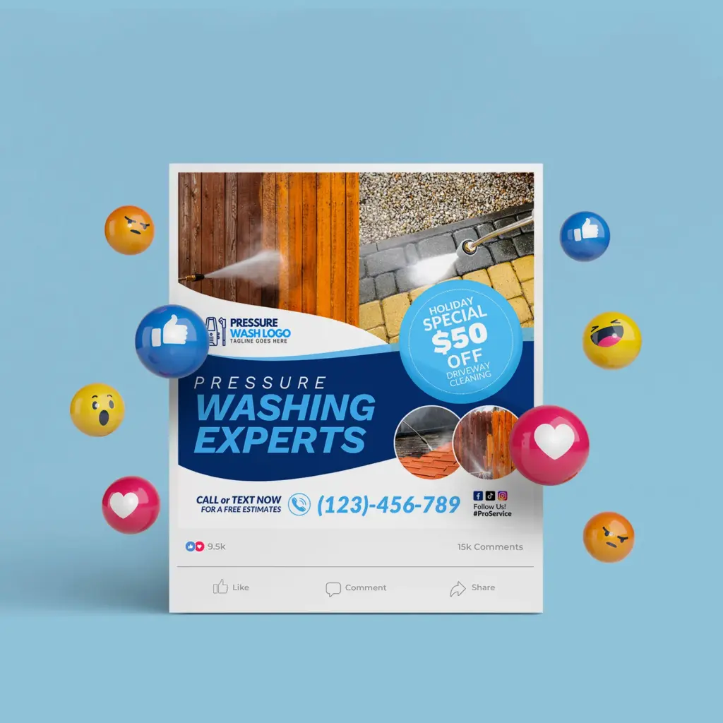 Pressure Washing Experts Canva Web Banner Design