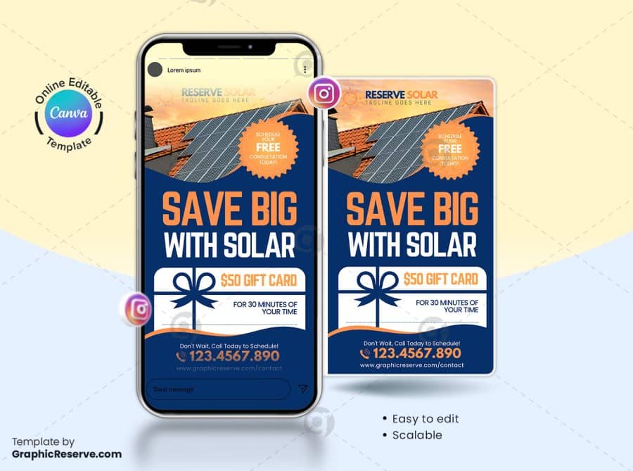 Solar Canva Instagram Story Banner Design v12