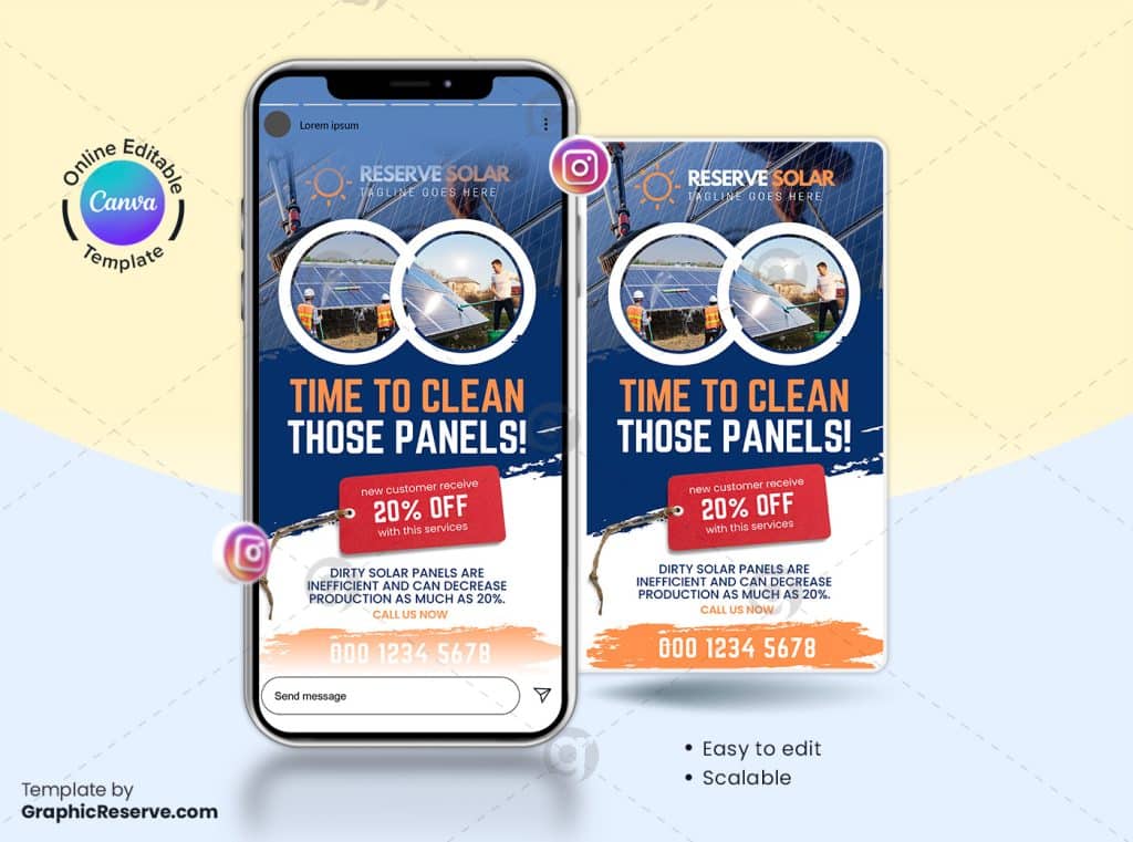 Solar Cleaning Service Instagram Story Canva Banner v14 1