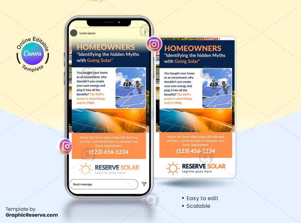 Solar Energy Canva Instagram Story Design v13