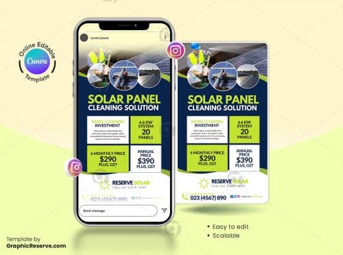Solar Panel Cleaning Instagram Story Canva Banner v10 1