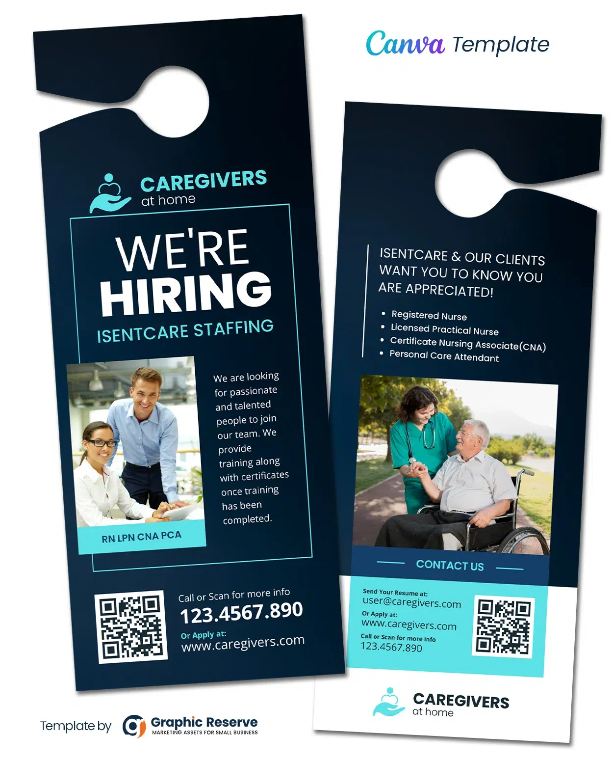 Caregivers Hiring Canva Door Hanger