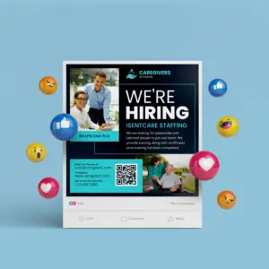 Caregivers Hiring Canva Social Media Banner