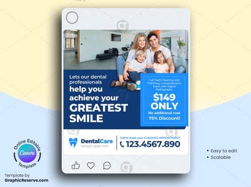 Dental Clinic Canva Social Media Banner