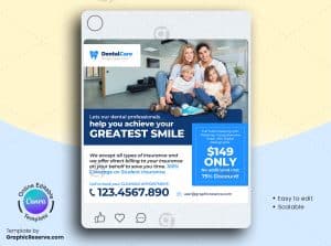 Dental Clinic Instagram Story Canva Template – Canva template
