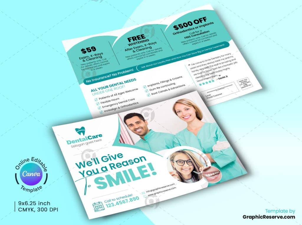 Dental Coupon EDDM Canva Template