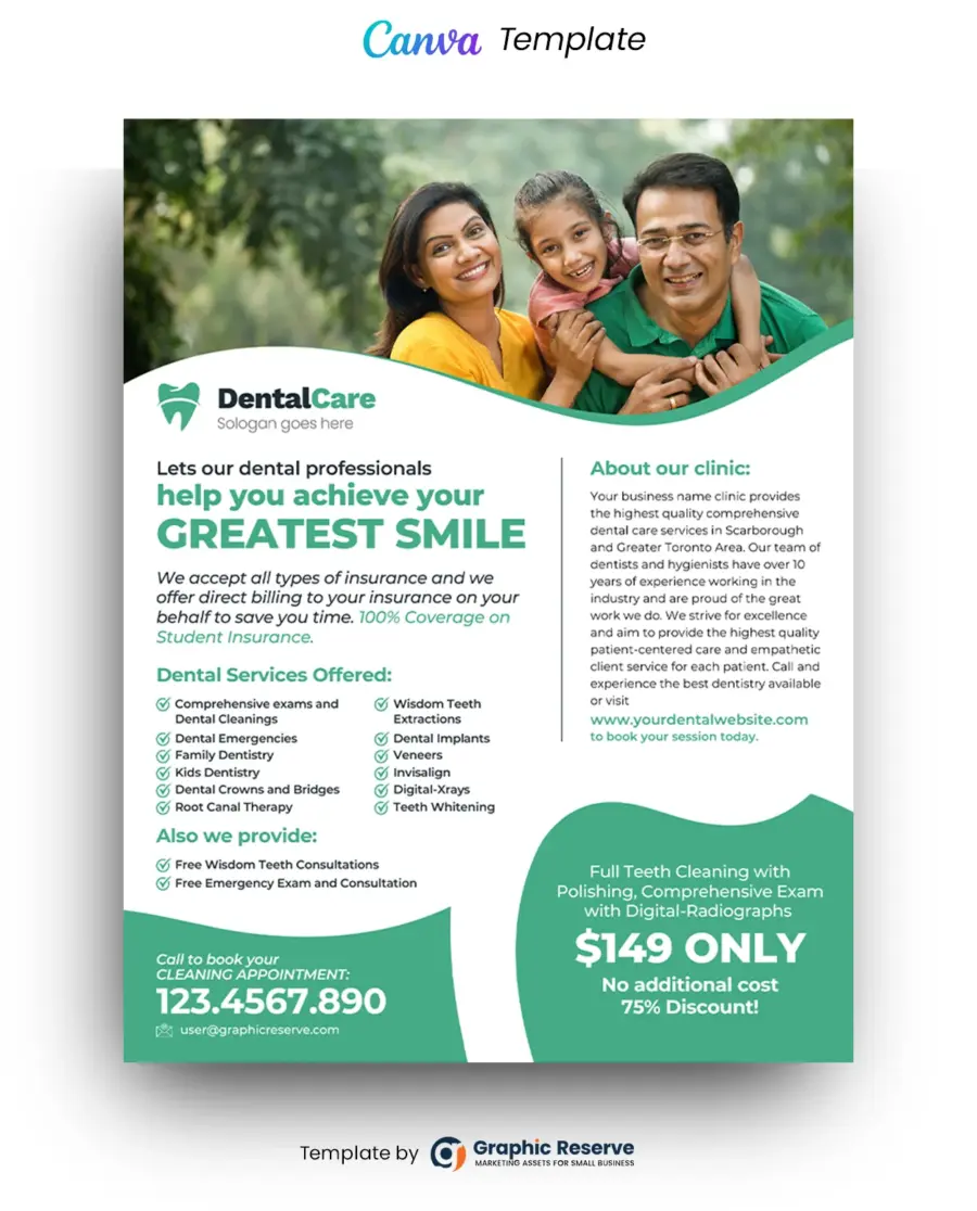 Dental Flyer Canva Template