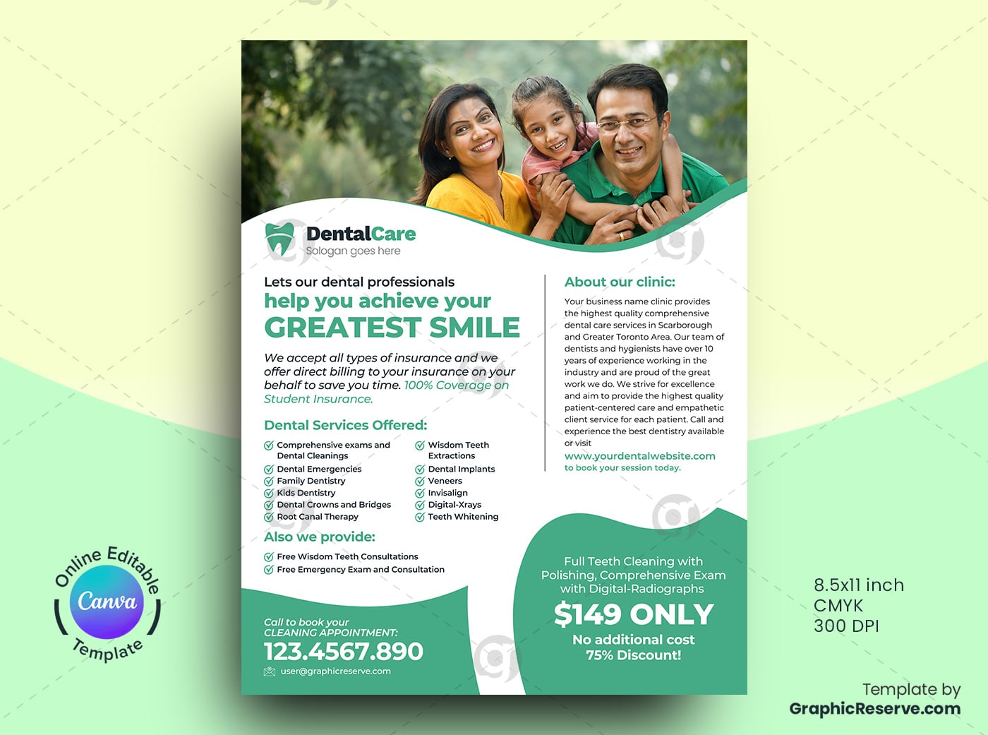 Dental Flyer Canva Template
