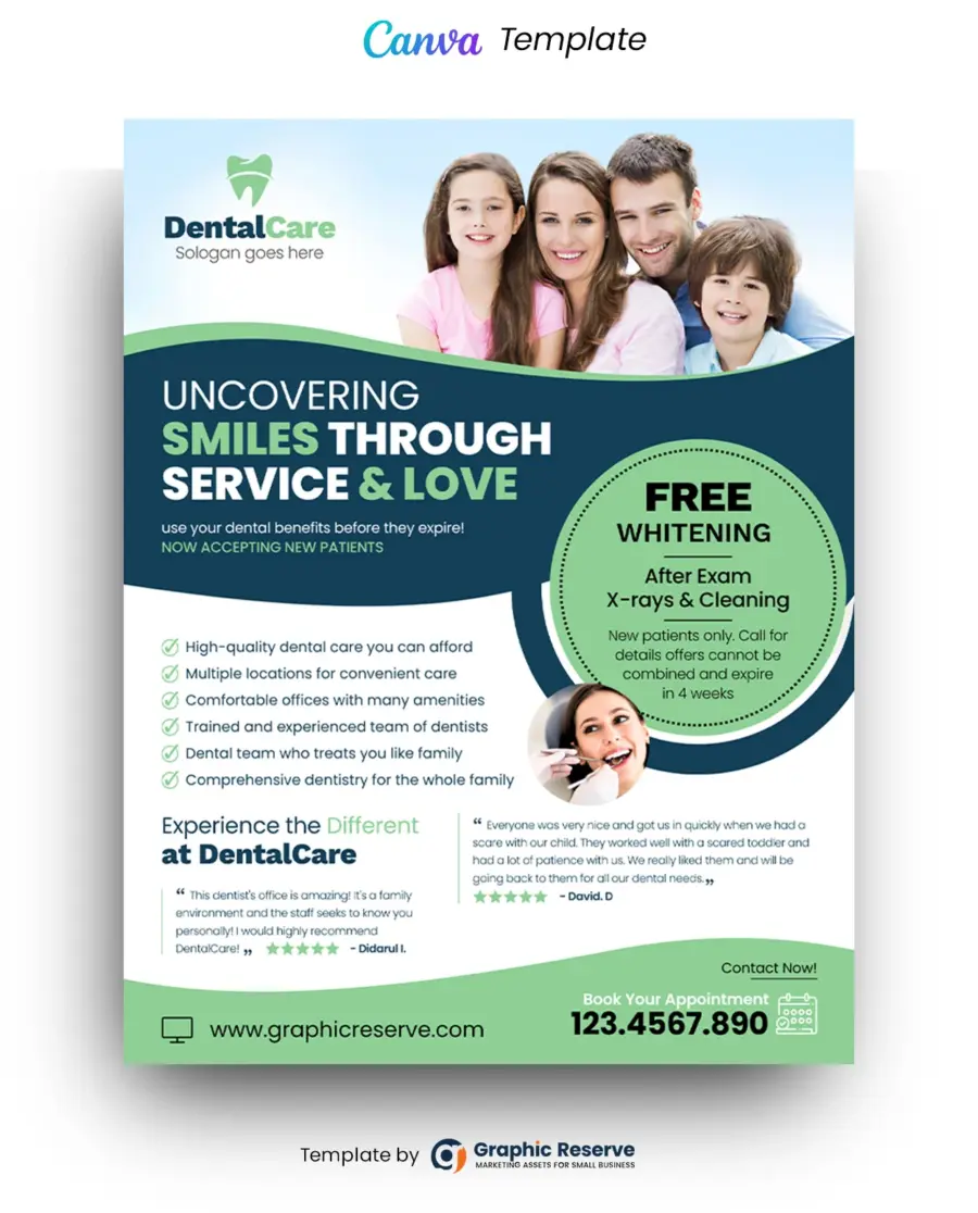 Dental Flyer Design Template - Editable in Canva