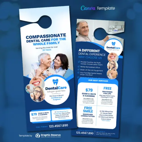Dental Promotional Service Canva Door Hanger