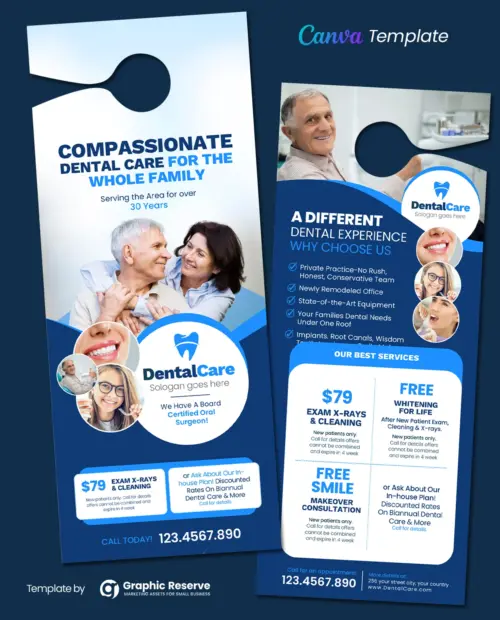 Dental Promotional Service Canva Door Hanger