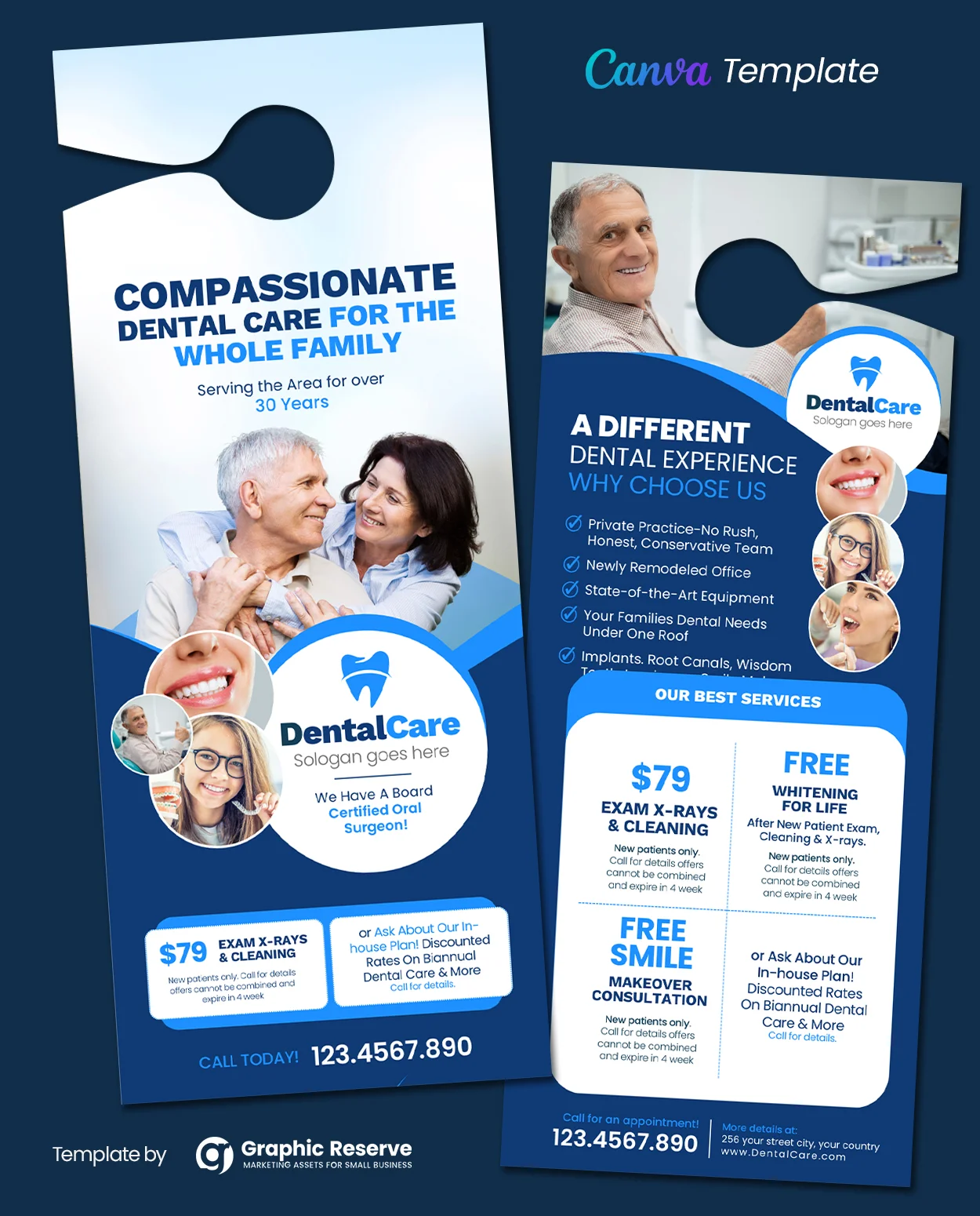 Dental Promotional Service Canva Door Hanger