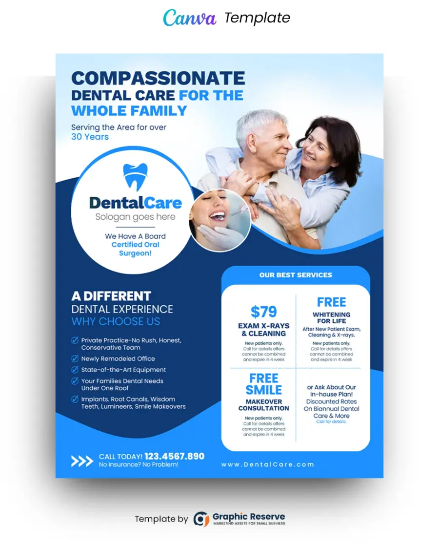 Dental Promotional Service Canva Flyer