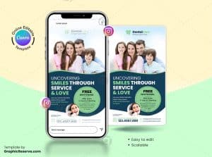 Dental Service Offer Digital Marketing Poster Design Cana Template – Canva template