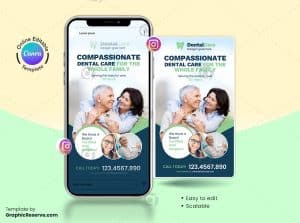 Dental Service Offer Iinstagram Story Banner Design Canva Template – Canva template