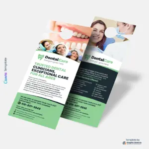 Dental Practice Door Hanger Custom Canva Marketing Template