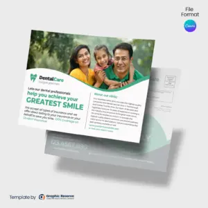 Editable Dental Postcard for Direct Mail Marketing-Canva Template