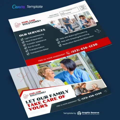 Family Caring EDDM Postcard Canva Template