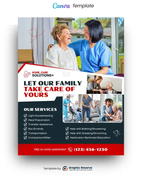 Family Caring Flyer Canva Template