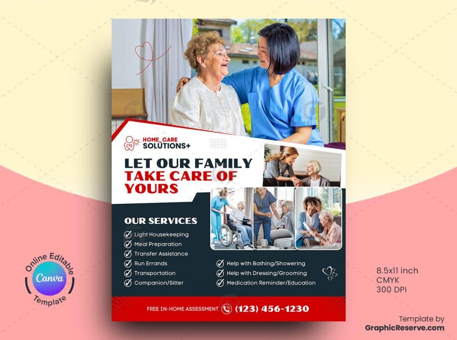 Family Caring Flyer Canva Template