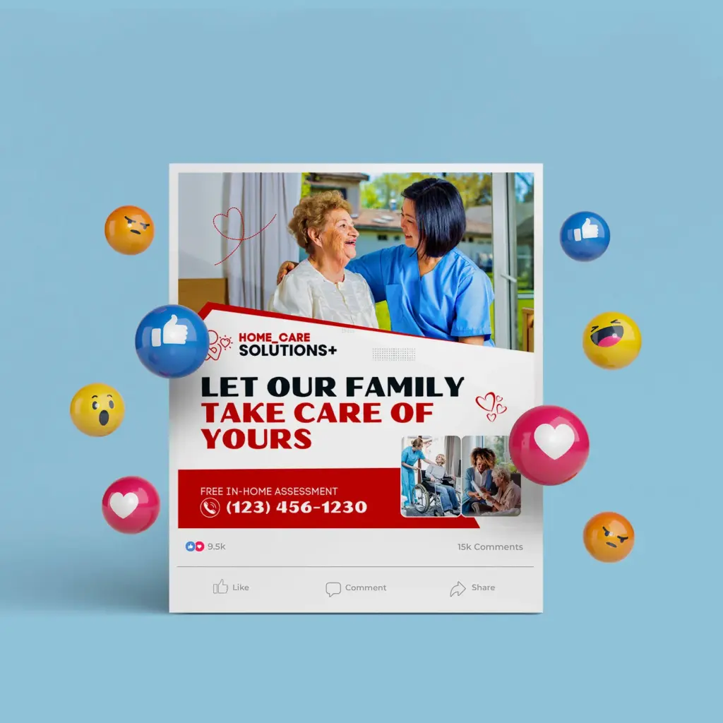 Family Caring Social Media Banner Canva Template