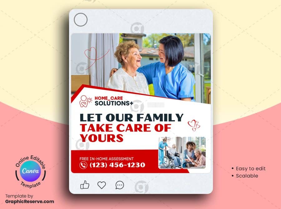 Family Caring Social Media Banner Canva Template
