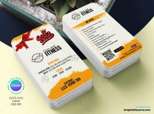 Fitness gym Business Card Canva Template