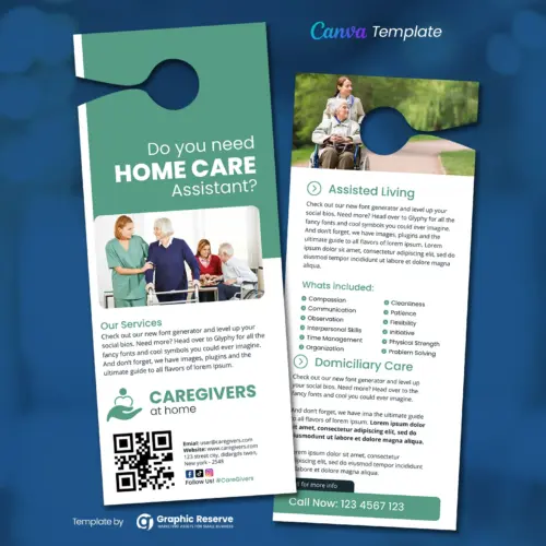 Home Care Assistant Canva Door Hanger
