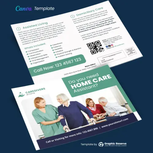 Home Care Assistant Canva EDDM Postcard