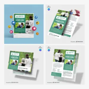 Home Care Service Canva Template Bundle | Local Advertising