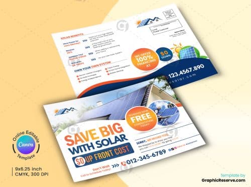 Solar Direct Mail EDDM Canva Template